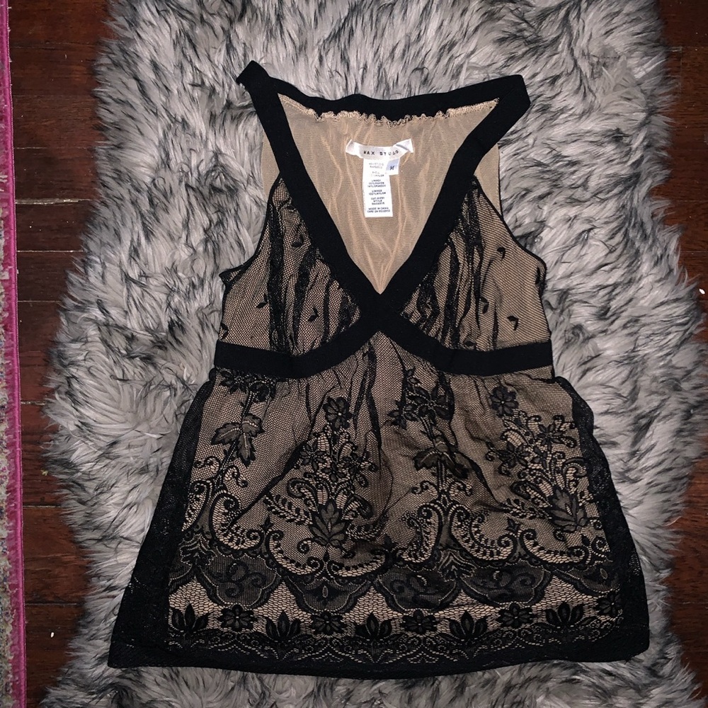 ♡BLACK/NUDE LACE TOP♡